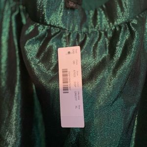 J crew metallic green skirt